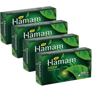 Hamam Neem Tulsi & Aloevera Soap - 150g (Pack Of 4)