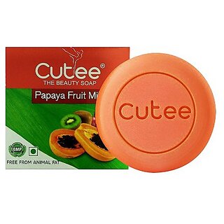                       Cutee The Beauty Papaya Fruit Mix Soap - Pack Of 1 (100g)                                              