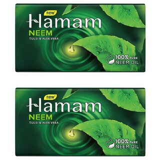 Hamam Tulsi, Neem & Aloe Vera Soap - Pack Of 2 (150g)