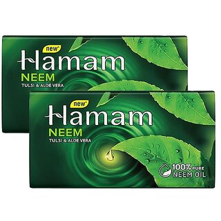 Hamam Neem Tulsi & Aloevera Soap - 45g (Pack Of 2)