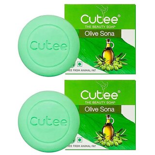                       Cutee The Beauty Olive Sona Soap - Pack Of 2 (100g)                                              