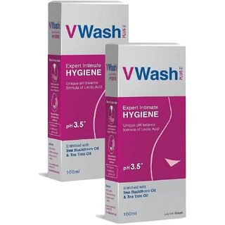 VWash Plus Expert Intimate Hygiene - 100ml (Pack Of 2)
