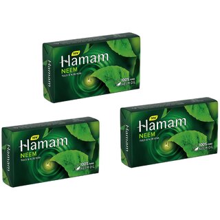 Hamam Neem Tulsi  Aloevera Soap - 100g (Pack Of 3)