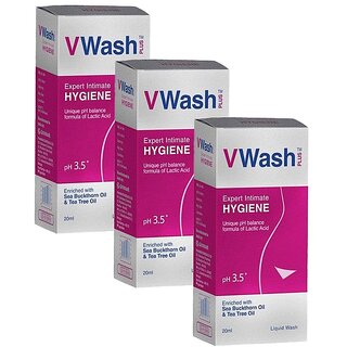 VWash Plus Expert Intimate Hygiene - 20ml (Pack Of 3)