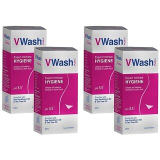                       VWash Plus Expert Intimate Hygiene - 20ml (Pack Of 4)                                              