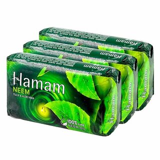                       Hamam Bathing Bar Soap - 100gm (Pack Of 3)                                              