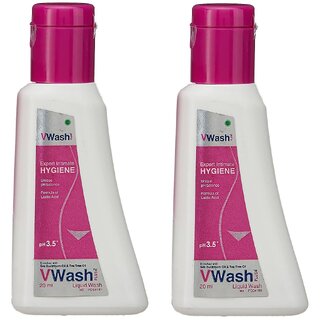 VWash Plus Intimate Hygiene Wash - Pack Of 2 (20ml)