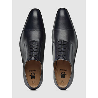                       HATS OFF ACCESSORIES Men Textured Leather Formal Oxfords                                              
