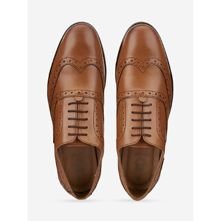                       HATS OFF ACCESSORIES Genuine Tan Leather Formal Brogues                                              