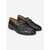 HATS OFF ACCESSORIES Men Genuine Leather Black Buckle Loafer Shoes