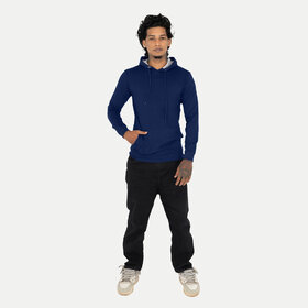 Mens Solid Royal Blue Hoodies