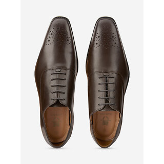 HATS OFF ACCESSORIES Men Perforated Genuine Leather Formal Oxfords