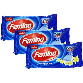                       Cutee Femina Detergent Bar - Pack Of 3 (175g)                                              