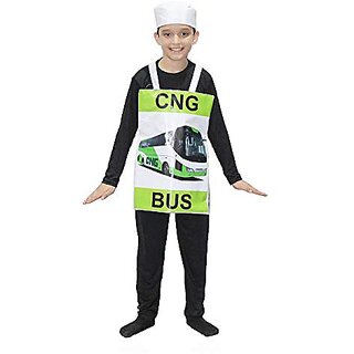                       Kaku Fancy Dresses Cng Bus Vehicle Fancy Dress/Public Travel Bus Costume - Multicolor For Unisex                                              