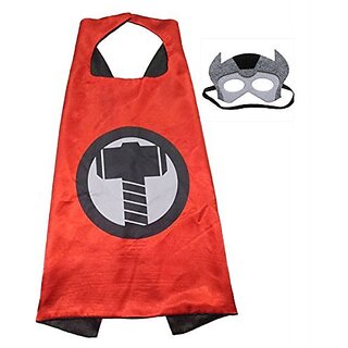                       Kaku Fancy Dresses Thor Superhero Robe for Kids/California Costume/Halloween Costume -Multicolor, Free Size, for Boys                                              
