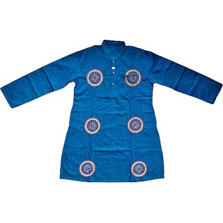 Fashionable Designed Kantha Stitch (Hand Made) Cotton Kurta For Man