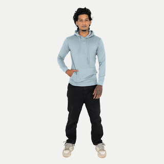                       Mens Solid Sky Hoodies                                              