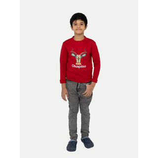                       Teen Boys Regular Fit Charcoal Denim Pants                                              