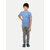 Boys Sky Blue Contrast Polo Melange T-shirt