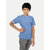 Boys Sky Blue Contrast Polo Melange T-shirt