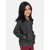 Girls Solid Black Zipper Hoodies