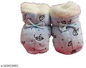 TNC Cute Infant Booties for 2 to 6 months Stylish and Cozy Newborn Baby Shoes for Boys, Girls, Ideal for Keeping Tiny Feet Warm Cotton pack of 1 pair