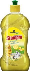 Apsensys Care STAINPRO Dishwash Liquid Gel Lemon, With Lemon Fragrance, 500 ml Bottle Dish Cleaning Gel (Lemon, 500 ml)