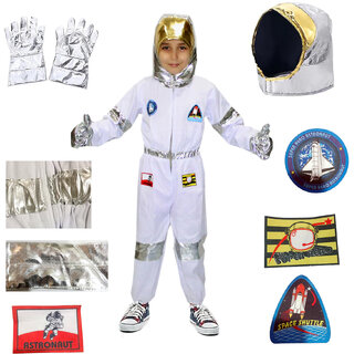                       Kaku Fancy Dresses Space Astronaut Cosplay Costume - For Boys  Girls (White)                                              