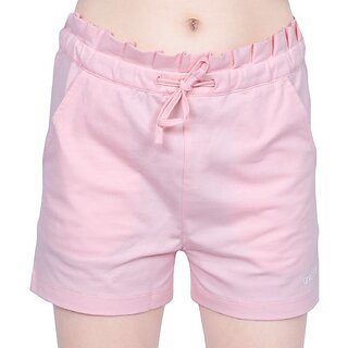                       One Sky Short For Girls Casual Solid Cotton Blend (Pink, Pack Of 1)                                              