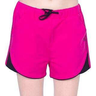                       One Sky Short For Girls Casual Colorblock Cotton Blend (Pink, Pack Of 1)                                              