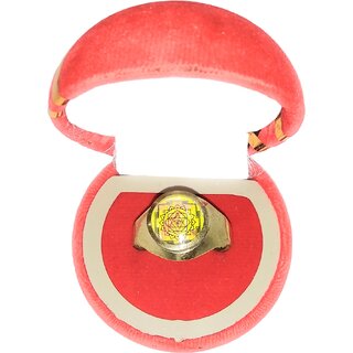                      Baglamukhi Yantra Ring In Gold Plated For Fulfill All Desires, Success, Wealth  Prosperity                                              
