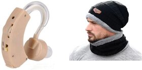 Clearex High Performance Clear Hearing Aid  Winter Cap With Neck Warmer Set
