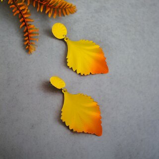 Lucky Jewellery Designer Yellow with Orange Color Leaf Design Dangle Earring For Girls & Women (125-CHEG-1204-OY) Lucky Jewellery Designer Yellow with Orange Color Leaf Design Dangle Earring For Girls & Women (125-CHEG-1204-OY)