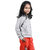 Girls Solid Grey Zipper Hoodies