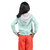 Girls Solid Green Zipper Hoodies