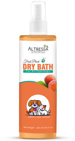 Altressa Fresh Peach Dry Bath Dog Spray 250ml