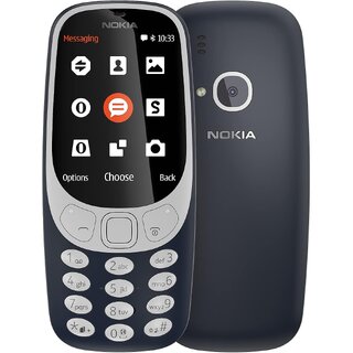                       (Refurbished) Nokia 3310 (Dual SIM, 2.4 Inch Display, Dark Blue) - Superb Condition, Like New                                              