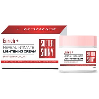                       Enrrich One Herbal Intimate Lightening Cream (Pack of 1) 50ml Brighten Skin Colour Softer Shiny                                              