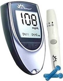 Dr. Morepen Blood Sugar Glucose Checking Machine With 10 Lacets (Without Strips) Glucometer (White)