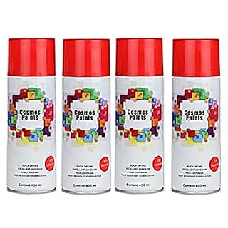                       Cosmos Paints Suzuki Red Spray Paint 1600 ml (Pack of 4)                                              