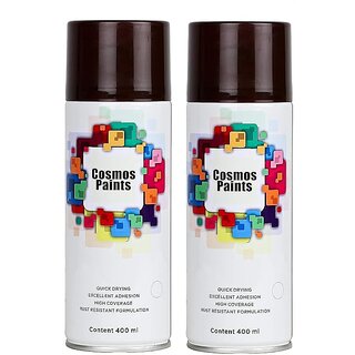                       Cosmos Deep Brown Spray Paint-400ML (Pack of 2)                                              