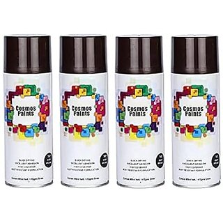                       Cosmos Paints Deep Brown Spray Paint 1600 ml (Pack of 4)                                              