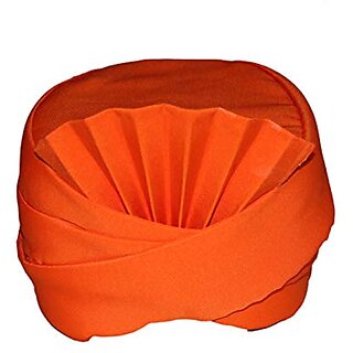                       Kaku Fancy Dresses Indian Ethnic Safa Pagri / Orange Turban / Maharashtrian Safa Pheta / Orange Pagdi - Pack of 1                                              