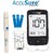 AccuSure Blood Glucose Sugar Testing 100 Strips Glucometer (White)