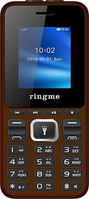 Ringme 2183  (Dual Sim, 1.8 Inch Display, 1000mAh Battery, Coffee)