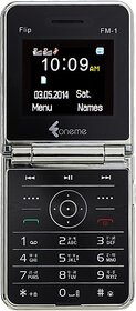 Oneme FLIP FM-1  (Dual Sim, 2.4 Inch Display, 2000mAh Battery, Gold)