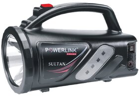 Powerlink Sultan PRO 4500mAH Rechargeable Led Torch Cum Emergency Sidelight Powered by Li-Ion Battery