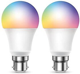 7 Color Changing Led Bulb Lamp for Home And Party Halloween  Decoration (9 Watt, Multicolor, Pack of 2)