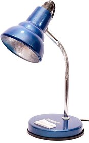 Caleta Study Lamp for Students - New Jyoti Chrome Neck Model (Blue) Study Lamp (14 cm, Blue, Silver)