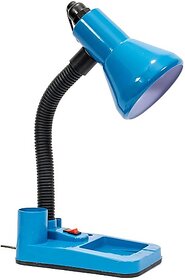 Caleta Study Lamp for Students with Metal Shade and Plastic Base  316 Model (Blue) Study Lamp (38.1 cm, Blue)